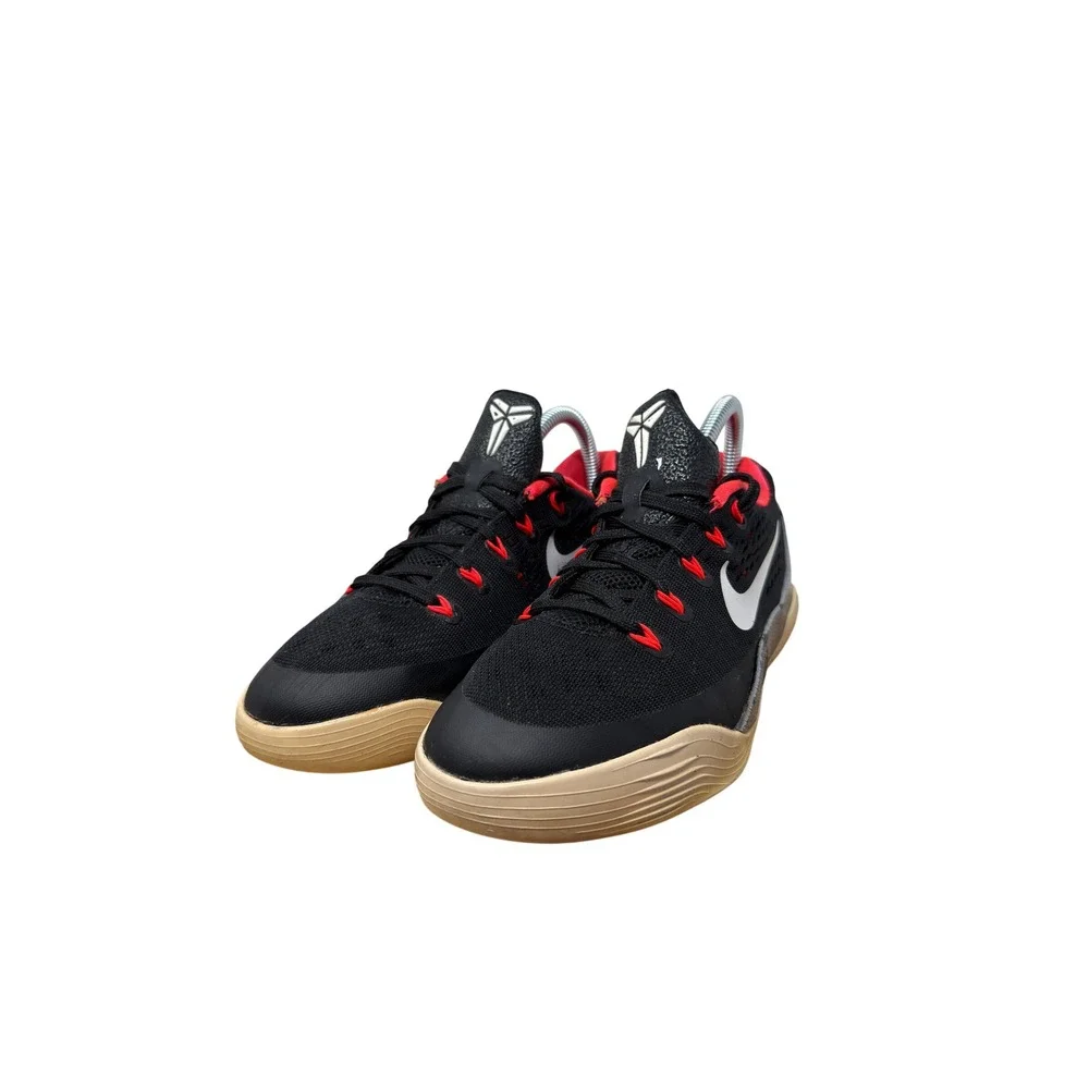 Nike Kobe 9 EM Low Black Laser Crimson Kids 5Y Basketball Shoes 653593-001